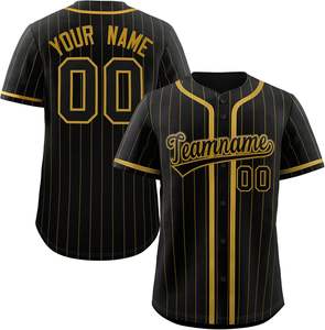 Jersey de béisbol de secado rápido, camisa de malla abotonada, ajuste personalizado, uniforme de Softbol Juvenil, aparejos, letras de sarga sublimadas, bordado de EE. UU. - Product Image 5