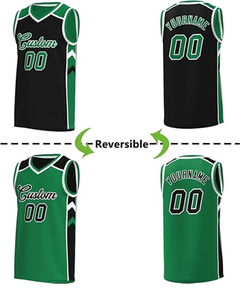 เสื้อบาสเก็ตบอลแบบกลับด้านได้สำหรับผู้ชาย/เยาวชน - ปรับแต่งชุดทีมพิมพ์ลายได้ พร้อมพิมพ์ชื่อทีม หมายเลข และโลโก้ - Product Image 5