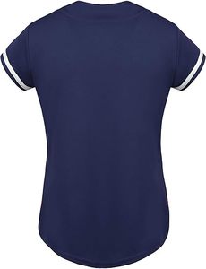 Maillot de baseball noir grande taille pour femmes Design de logo personnalisé Maillots de gros respirants T-shirt vierge pour vêtements de softball - Product Image 4