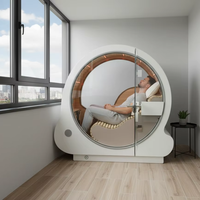 Sauna domestique en bois massif de pruche canadienne et ABS résistant à la chaleur avec fonction infrarouge lointain et panneau de commande informatisé