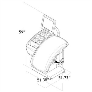 Équilibreuse de roues pour concessionnaires de pneus CEMB 2-Hit, alimentation 220V - Product Image 2