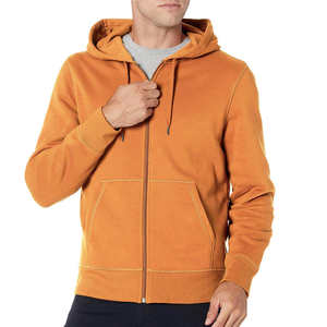 เสื้อฮู้ดซิปผ้าฝ้ายหนานุ่มพิมพ์โลโก้ตามสั่ง สไตล์สตรีทแวร์ ผลิตโดยโรงงาน OEM ขายส่งจำนวนมาก - Product Image 1