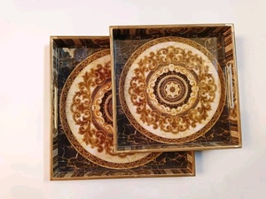 Plateau de service alimentaire rectangulaire en bois de style moderne personnalisé, à un seul niveau, pour salle de bain et vaisselle, NIDIA SHAAD HANDICRAFTS - Product Image 4