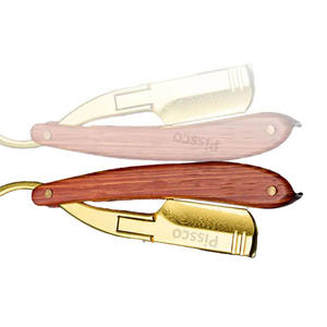 Navaja de Afeitar Recta con Mango de Madera y Logotipo Personalizado, Navaja de Afeitar Plegable para Hombre - Product Image 5