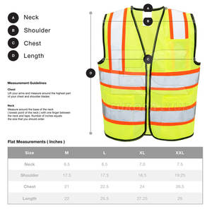 Chaleco de Seguridad de Talla Grande al por Mayor, Chaleco de Seguridad de Nuevo Estilo para Uso en Exteriores, Cuello en V, MOQ Bajo - Product Image 6
