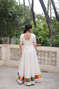 LANCEMENT DE NOUVELLES ROBES FESTIVES TISSU ROMAIN AVEC DES FILS MULTI DE COULEURS ET DES MIROIRS - Product Image 5