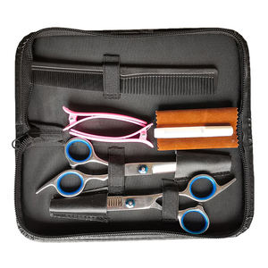 Kit de ciseaux de coiffure en acier inoxydable pour usage domestique, 4 pièces, avec ciseaux à effiler et à couper, et ciseaux à cheveux - Product Image 1