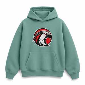 เสื้อฮู้ดดี้ปักโลโก้นกอินทรีแบบโอเวอร์ไซส์สำหรับทุกเพศ พรีเมียม เนื้อผ้าหนา คุณภาพสูง - Product Image 6