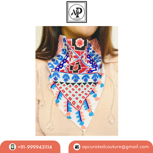 Women's Triangular <b>Embroidered</b> Scarf Classic Design Top Selling Fashion Accessories Custom Color Traditional <b>Shawl</b> Wholesale - Product Image 2