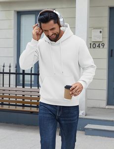 Pull à capuche surdimensionné en coton polaire 380 GSM pour hommes, marque personnalisée, coupe ample à manches longues, mode d'hiver, compatibilité automne - Product Image 3