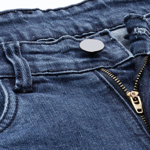Shorts Bermuda en Jean Décontractés pour Homme, Style Délavé, Taille Mi-Haute, Fermeture Élastique, 100% Coton Tissé Respirant - Product Image 2