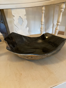 ชามฮอร์นธรรมชาติทำด้วยมือหรูหราทนทานไม่ซ้ำใครดีไซน์ของช่างฝีมือเป็นมิตรกับสิ่งแวดล้อมตกแต่งด้วยงานฝีมือเสี้ยว - Product Image 5