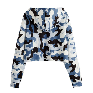 2025 nuevo estilo sudaderas con logotipo personalizado para mujer Top corto con capucha con estampado informal para invierno - Product Image 2