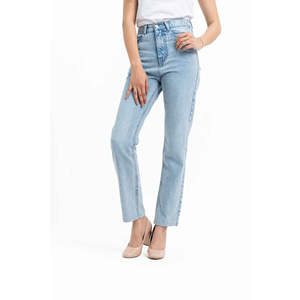 Women <b>Jeans</b> Straight Leg High Waist Blue Washed Cowboy Denim Pants Vintage 90'S Streetwear <b>Jeans</b> Made in Pakistan for women - Product Image 3