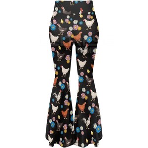 2025 imprimé femmes Premium haute couture Flare pantalon en gros pas cher lavage en Machine haute qualité femmes pantalons - Product Image 5