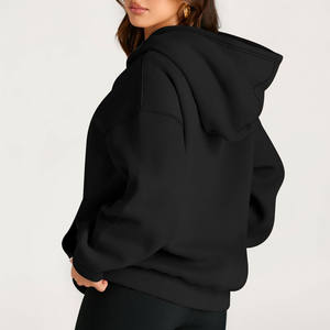 Sudadera con capucha de manga larga con logotipo estampado de alta calidad para mujer, sudadera de lana de algodón, sudaderas con capucha de gran tamaño, ropa de calle de punto para mujer - Product Image 6