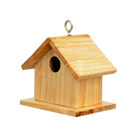 Nichoir pour oiseaux de haute qualité, classique, en pin massif, durable, écologique, à suspendre en extérieur pour le jardin, fait à la main