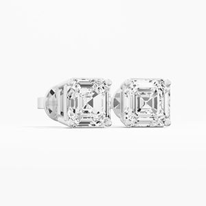 Statement Asscher ต่างหูสตั๊ดเพชร3.00 CTW Lab ปลูกในทองคำ14K 18K เครื่องประดับคุณภาพดีขายส่ง - Product Image 4