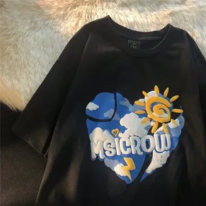 Camiseta de mujer Premium Slim Fit tela de algodón personalizable estampado 3D de alta calidad de talla grande de gran tamaño para el verano - Product Image 3