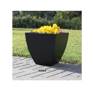 Macetero de Hierro Fundido Galvanizado de Metal Negro, Cuadrado, Moderno, Ecológico, de Alta Calidad, al por Mayor, para Jardín, Patio, Parque - Product Image 5