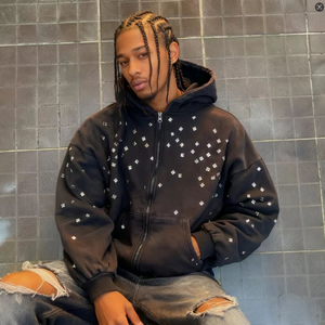 Sudadera con Capucha Personalizada OEM para Hombre, Algodón Grueso, Unisex, con Logotipo, Talla Grande - Product Image 1