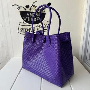 Eco-Friendly Sembagi Dark for Fashionable Women's <b>Handbags</b> <b>Unique</b> Weaved Premium Recycled Plastic Adult Costume Size - Product Image 3