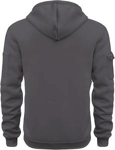 basics Men's Retro Work Sweatshirt Quarter Zip Multi Pocket <b>Sweater</b> Hoodie Hooded Jacket Casual Outerwear - Product Image 2