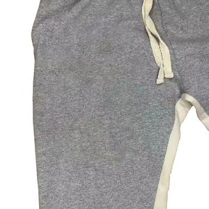 Lupin Felt Acid Wash Flared Trouser <b>Men</b> Casual Drawstring Waist Gray Puff Print Cotton Joggers Flare Sweatpants Fleece Jogger - Product Image 2