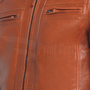 Best Selling <b>Men's</b> Casual Leather <b>Jacket</b> Stylish High Street Style with Stand Collar and Letter Pattern New Arrival - Product Image 6