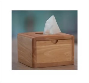 Cubierta de caja de pañuelos de madera de mango de diseño moderno Material de papel y Metal de Calidad exclusiva para uso en el hogar, la cocina y el coche - Product Image 5