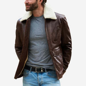 Veste en cuir véritable pour homme, style streetwear décontracté, vêtement en cuir, fabrication sur mesure OEM, vente en gros, fournisseur d'usine - Product Image 4