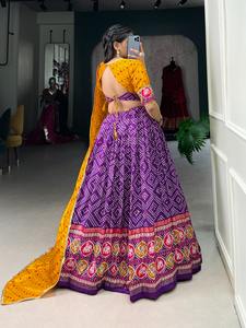 FashionHarbour vente en gros de style Bollywood tussar soie Lehenga Choli avec Dupatta vêtements d'été traditionnels pour les fêtes - Product Image 5