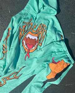 Sweat-shirt à capuche à trois couches avec fermeture éclair, coupe ample et légère, imprimé sur mesure, 500 g/m², pantalon de survêtement à double taille, broderie, lavage à l'acide - Product Image 6