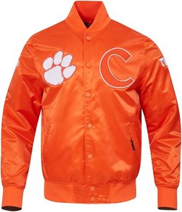 Veste universitaire brodée Clemson Tigers, orange, adulte, classique, polyester, toutes saisons, sports et jeux - Product Image 1