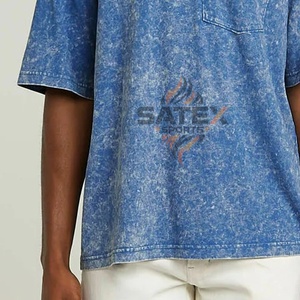 Wholesale New Custom Unisex <b>Organic</b> Cotton Ringers T-Shirt Plus Sizes High Quality <b>Acid</b> Wash Blank Men's Clothing 100% - Product Image 4