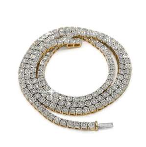 ILLUSION SET DIAMOND TENNIS CADENA VVS1 Moissanite Con En Plata Esterlina 925 Pass The Diamond Tester - Product Image 1