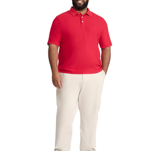 Polo décontracté grande taille pour hommes, col rabattu et différentes tailles, tissu tricoté, polos grande taille pour hommes - Product Image 3