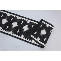 Modern Handwoven Jute Kilim Runner Black & White Geometric 2x6 ft Washable Floor Carpet for Teens