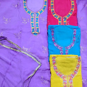 Designer moderne non cousu brodé à la main indien pakistanais fête porter des costumes pour les femmes Fashion-Forward Style traditionnel pour - Product Image 1