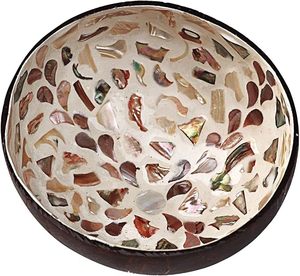 Bol de noix de coco fait à la main en nacre 50 personnaliser le Vietnam naturel rond pour les fruits secs servant un bol décoré à faible coût - Product Image 6