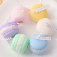 Bougies de cire en forme de macaron Outils de décoration de gâteau Compagnon de Noël d'anniversaire parfumé aux arômes Petites figurines Compagnon de Ravel