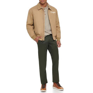 Chaquetas de Satén con Forro para Hombre, Estilo Urbano, Cuello Alto, Logotipo Frontal, Diseño Personalizado, Servicio OEM, Manga Larga, Impermeables - Product Image 3