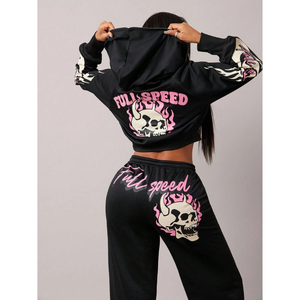 Lupin venta al por mayor logotipo personalizado mujer recortada sudaderas con capucha mujer algodón Crop Top Sudadera con capucha más vendidos tallas grandes OEM diseño personalizado - Product Image 1