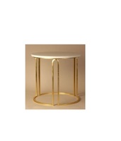Support à gâteau AWE en résine époxy, design moderne et épuré, plateau marbre blanc et or, base en fer, antiadhésif, écologique