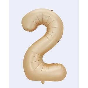 Palloncino Metallico Numero 2 Dorato 100 Cm per Decorazioni Festa Bambini - Product Image 1