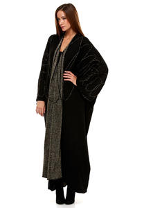 Abaya negra con trabajo brillante completo, lo mejor para uso ocasional - Product Image 2