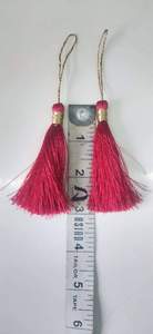 Custom Made Mini <b>Tassels</b> Ideal for Use by Jewelry Designers,bag Designers and Trimming Supply Stores for Resale in Maroon Colour - Product Image 2