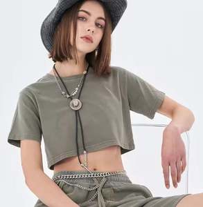 T-shirt court pour dames Vente en gros Logo personnalisé Streetwear Style OEM Fournisseur d'usine - Product Image 5