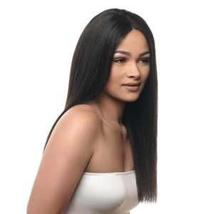 วิกผมมนุษย์ yaki ทรงตรงแบบอินเดียแท้มีสายรัดด้านหน้ายาว18นิ้วเส้นรอบวง23.5นิ้วปรับน้ำหนักได้200กรัม - Product Image 4