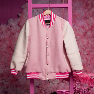 Custom Logo Embossed Windproof Varsity Jacket Regular Leather Baseball Letterman for Kids Men Women Toddlers <b>Black</b> Wool Satin - Product Image 4